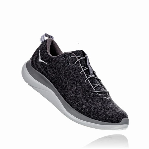 Hoka One One HUPANA FLOW WOOL Lifestyle Shoes For Women India Black/Grey IN-6871